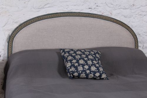 fig 2. Attractive French upholstered king size bed with carved frame