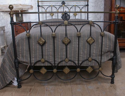 fig 1. Fabulous Victorian brass and iron double bed