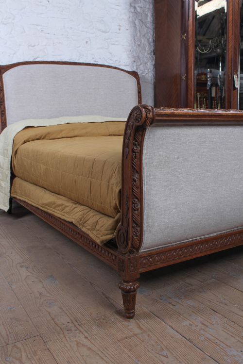 fig 1. Very attractive French newly upholstered double bed
