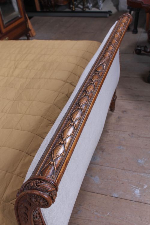 fig 3. Very attractive French newly upholstered double bed