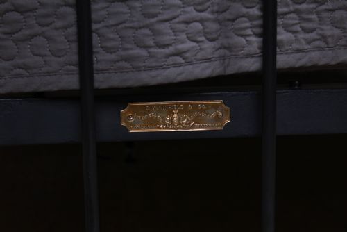 fig 2. Elegant super king size brass and iron bed by Winfield & Co.