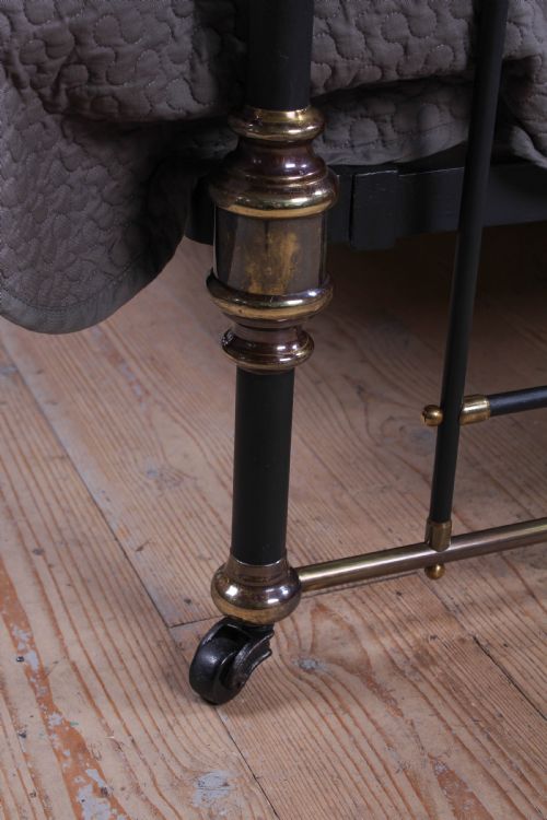 fig 3. Elegant super king size brass and iron bed by Winfield & Co.