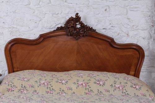 fig 1. Lovely French walnut Louis XV style double bed