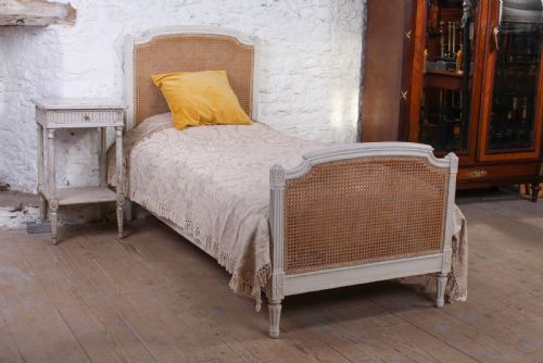 Very Nice French Single Caned Bed