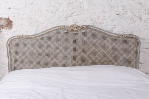 fig 2. Lovely Louis XV style French painted caned king size bed