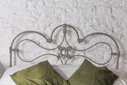 fig 1. Lovely early all iron double no end double bed