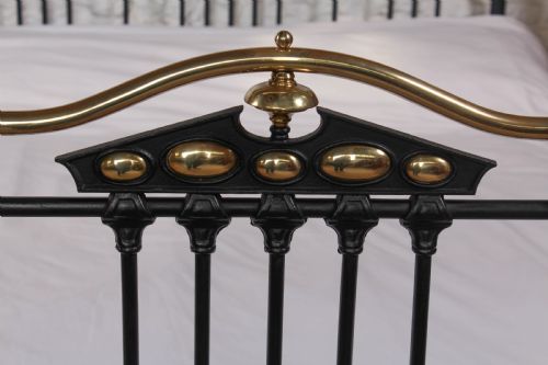 fig 2. Fabulous Art Noveau style double bed with all original brass