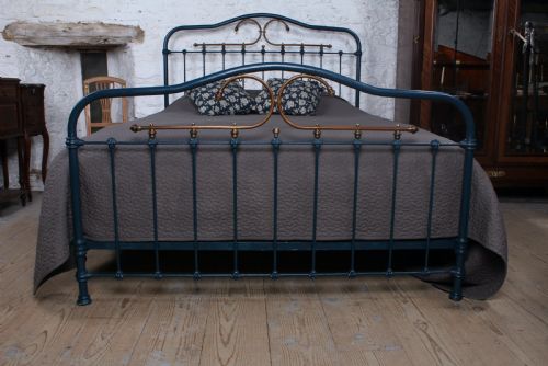 fig 1. Most attractive French iron and brass king size bed