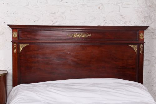 fig 2. Lovely quality French mahogany double bed with bronze mounts