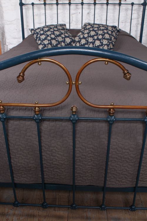 fig 3. Most attractive French iron and brass king size bed
