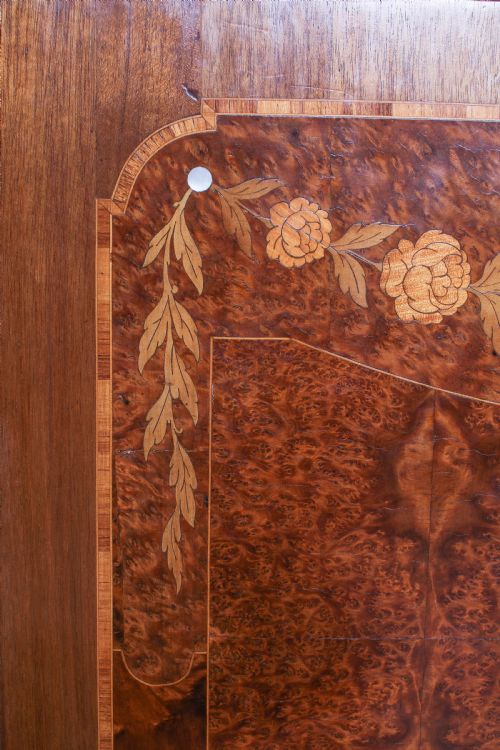 fig 2. Beautiful marquetry detail French king size bed