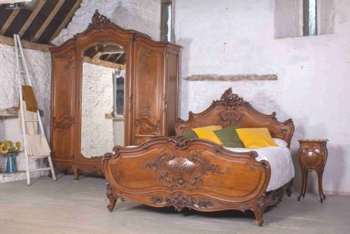 Incredible  Rare Louis Xv Style Bedroom Suite with Super King Size Bed