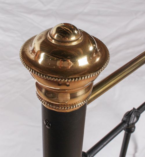 fig 1. Handsome 6Ft super king size Edwardian black and brass bed