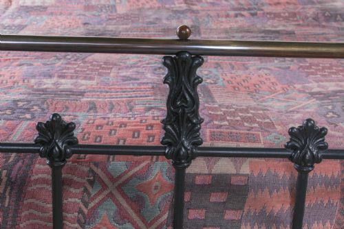 fig 2. Classic Victorian 5Ft King size brass and iron flour de lys bed