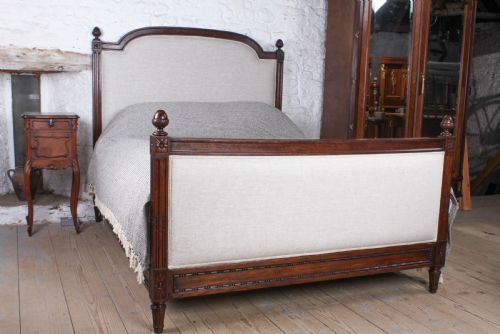 Very Handsome King Size Empire Style Newly Upholstered Bed