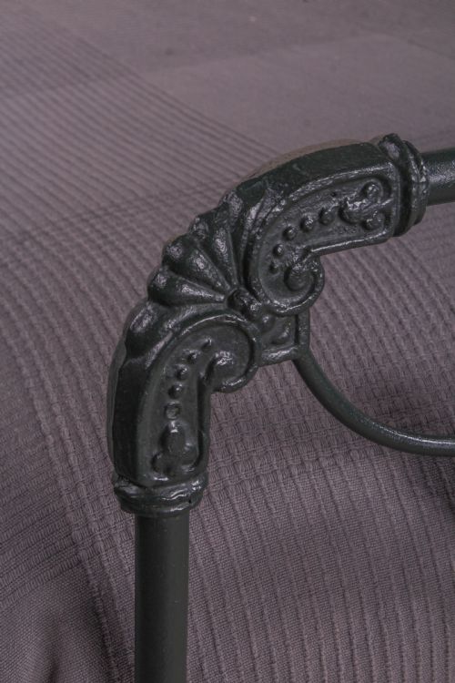fig 1. Pleasingly simple 5Ft  Spanish iron king size bed
