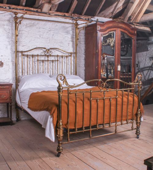 Spectacular Victorian All Brass Half Tester King Size Bed