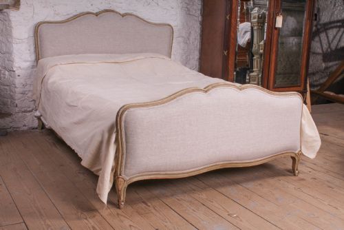 Refined and Elegant Newly Upholstered Louis Xv Style King Size Bed