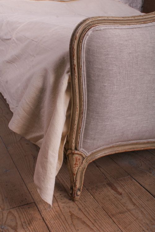 fig 1. Refined and Elegant Newly Upholstered Louis XV Style King Size Bed