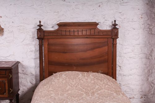 fig 1. Lovely quality solid walnut French single bed