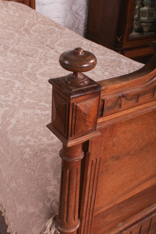 fig 2. Lovely quality solid walnut French single bed