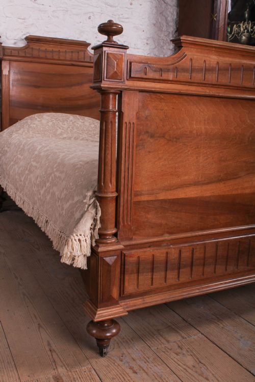 fig 3. Lovely quality solid walnut French single bed