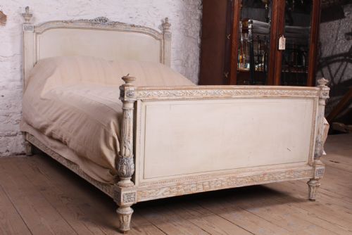 Absolutely Lovely Carved and Painted French King Size Bed