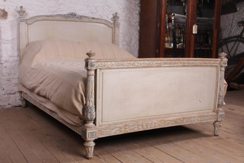 fig 1. Absolutely lovely carved and painted French king size bed