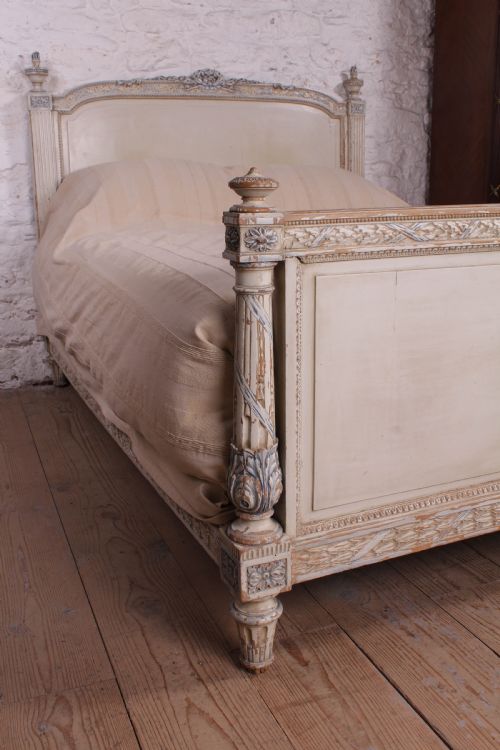 fig 2. Absolutely lovely carved and painted French king size bed