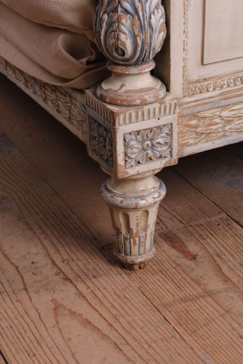 fig 3. Absolutely lovely carved and painted French king size bed