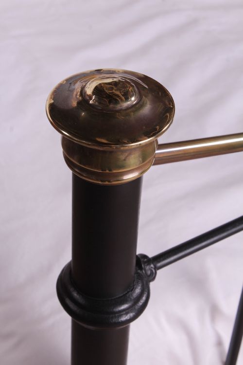 fig 3. Classic Edwardian dip rail brass and black double bed