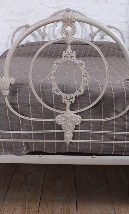 fig 1. Beautiful early Victorian all iron double bed