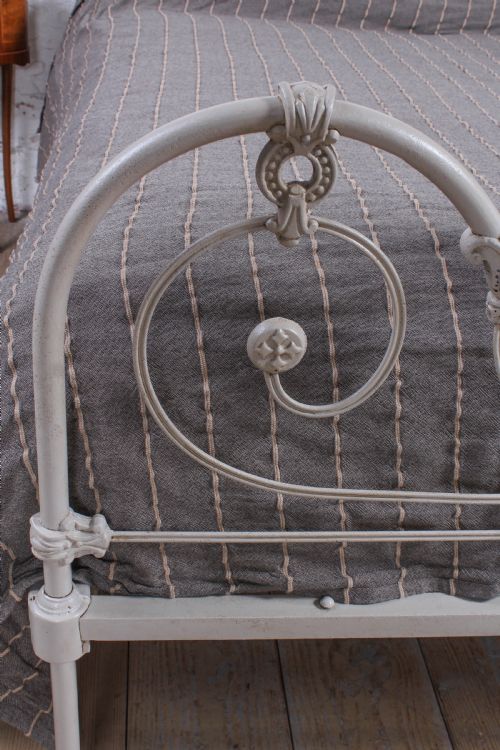fig 2. Beautiful early Victorian all iron double bed