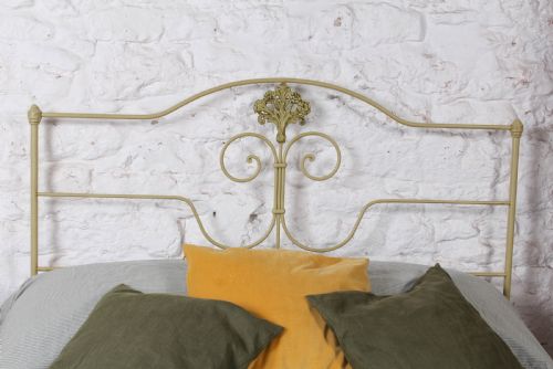 fig 2. Lovely Portuguese forged iron double bed in fashionable green