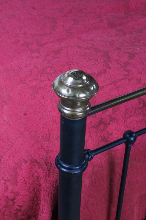 fig 1. Classic brass and iron Edwardian king size bed