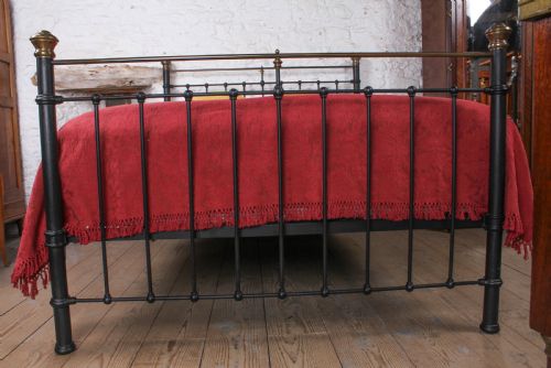 fig 3. Classic brass and iron Edwardian king size bed