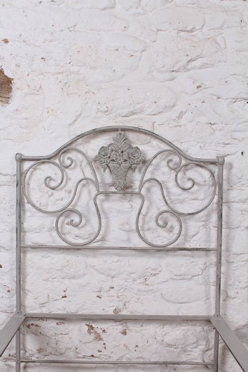 fig 2. Pretty pair of forged iron small single beds (can be joined)