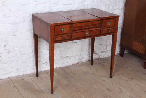 Spectacular French Walnut Veneer Fold Out Dressing Table
