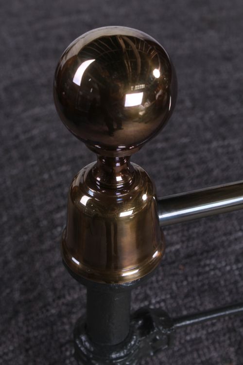 fig 1. Classic Edwardian King size black and Brass Bed.