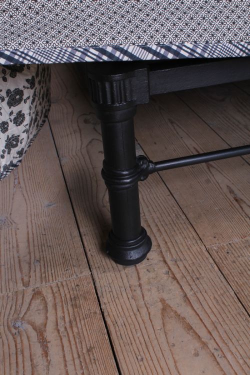 fig 3. Super king size Victorian no end brass and iron bed