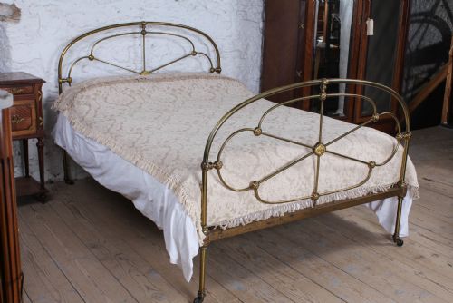 Coveted Very Rare Victorian All Brass Double Bed