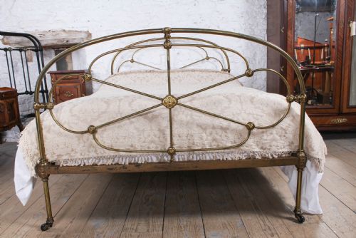 fig 1. Coveted very rare Victorian all brass double bed