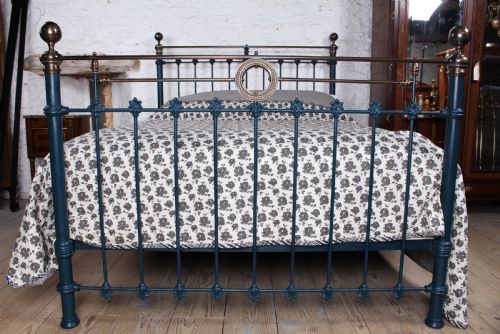 fig 2. Unique classic Victorian 5'king size iron and brass bed