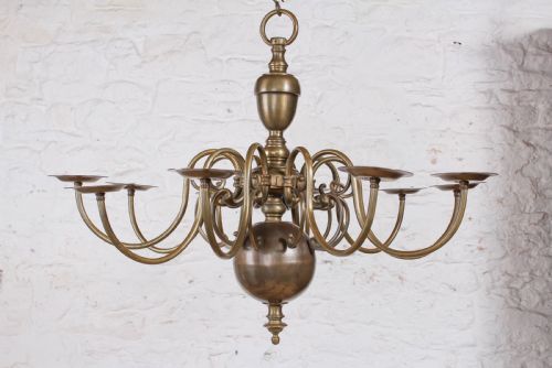 BEAUTIFUL FLEMISH SOLID BRASS CHANDELIER