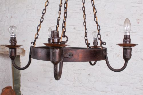 ARTS AND CRAFTS HANGING LAMP - ADDITIONAL PHOTO 1