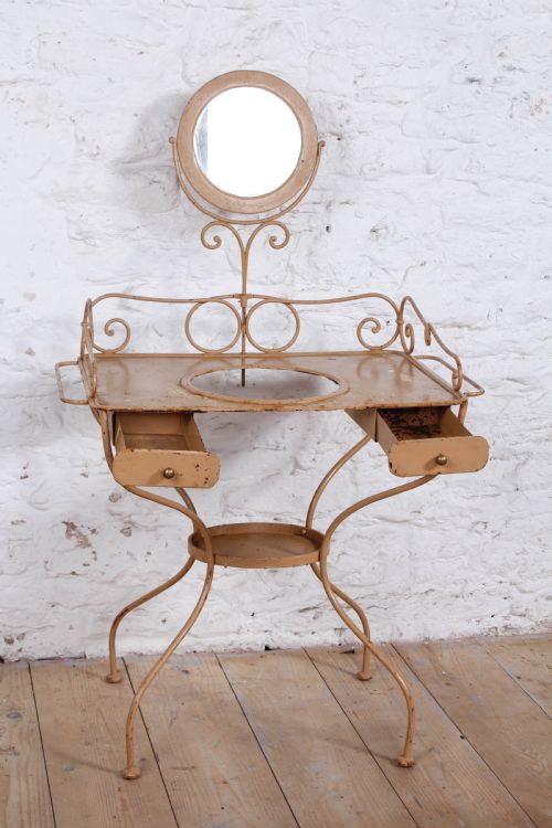 VERY PRETTY FORGED IRON WASH STAND - ADDITIONAL PHOTO 2