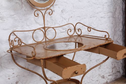 VERY PRETTY FORGED IRON WASH STAND - ADDITIONAL PHOTO 3