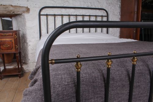 fig 2. Handsome French Iron and Brass Kingsize bed.