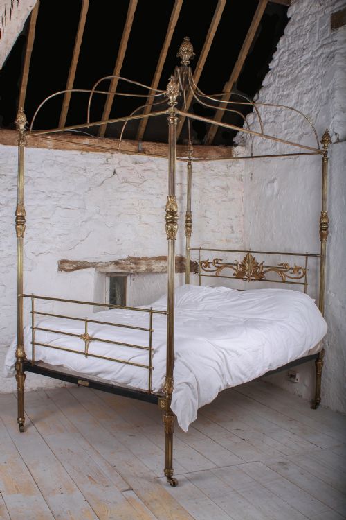 Incredible All Brass 5'  King Size Four Poster Bed by Winfield and Co