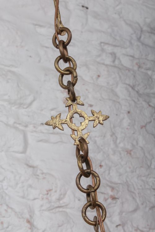 AESTHETIC PERIOD ECCLESIASTICAL BRASS CHANDELIER - ADDITIONAL PHOTO 4